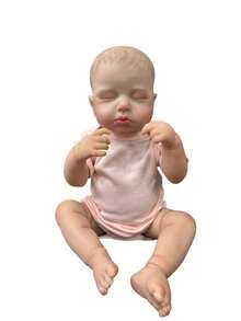 逼真50厘米重生娃娃，20英寸全身柔软硅胶乙烯基女孩娃娃，3D彩绘皮肤，血管清晰可见，乙烯基四肢，逼真细节手工艺术娃娃 - 收藏级艺术娃娃，圣诞节礼物/生日礼物/感恩节礼物 - 彩色 - 查看 7