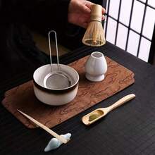 Bộ dụng cụ pha trà Matcha truyền thống Nhật Bản 6 món - Bao gồm dụng cụ đánh trà bằng tre, bát trà Matcha, thìa, rây lọc, các phụ kiện pha chế Matcha có thể tái sử dụng, lý tưởng cho những người yêu thích trà và pha trà Matcha tại nhà. - Nhiều màu - Xem 6