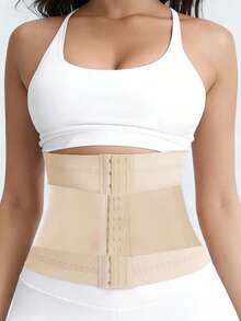 Thin Waist Trainer Belt, Strengthened Version, Women's Waist Cincher, Postpartum Cinched Waist Belt, Sports & Fitness Body Shaper - Apricot - View 4