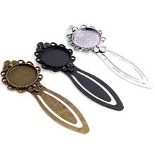 2 chiếc đế trống 18/20mm dùng làm bookmark, gắn đá cabochon, khay đựng phụ kiện làm trang sức DIY. - Đánh dấu trang cơ sở - Xem 6
