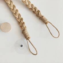 1pc Creative Woven Toilet Paper Holder, Bathroom Tissue Roll Rack, No Drill Toilet Paper Hanger, Toilet Paper Hanging Rope - Style a Khaki - View 6