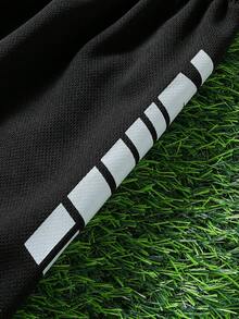 4 piezas Pantalones cortos deportivos para niños, pantalones cortos ligeros para correr al aire libre con malla estampada, adecuados para edades de 4 a 12 años - Multicolor - Ver 9