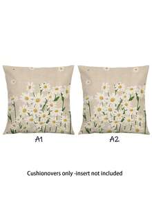 1/4/5/6/7件套春日清新自然风桌旗，雏菊图案，油画风格，清新色调，呈现自然波西米亚风情，适合春夏聚会，适合室内外餐桌装饰，家居装饰套装，客厅装饰套装，卧室装饰套装，餐厅装饰套装，亚麻质感，多种尺寸可选，餐厅装饰，餐桌装饰，桌布，壁炉巾，壁炉装饰布，餐垫，隔热垫，家居装饰 - 彩色 - 查看 23