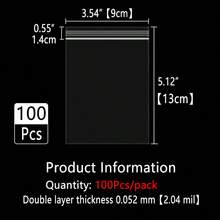 XZV 100pcs 1.57" To 11.81" Plastic Resealable Bags, Foldable Storage Bags, Reusable Ziplock Seal Gift Bags, 0.065mm/2.56mil Thick, Clear Jewelry Packaging Bags, Multi-Purpose Tool Accessory Pouches - View 18