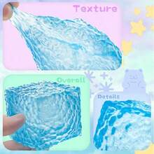 Stress Relief Cube, Novel Water Cube Textured Squeeze Toy, Slow Rebound Stress Relief Finger Toy, Soft Sensory Toy, Relieve Anxiety And Relax, Unique Adult Desktop Fidget Toy - 彩色 - 查看 1