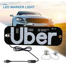 Letrero Luminoso LED Uberr Para Carro - A - Ver 1