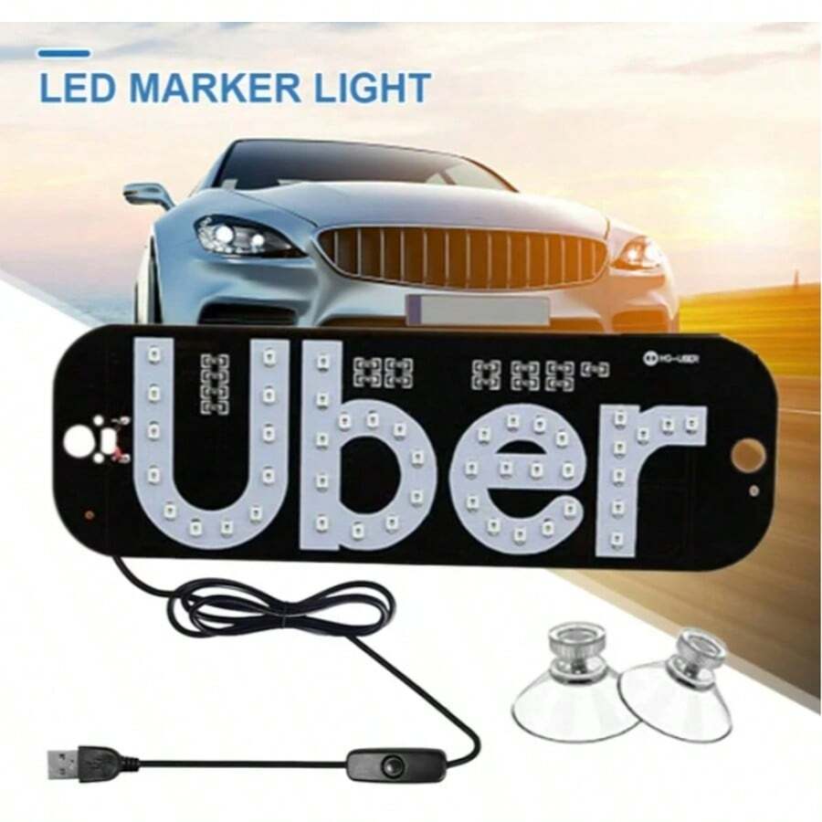 Letrero Luminoso LED Uberr Para Carro - A - Ver 1