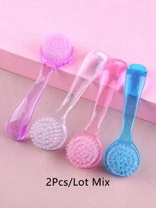 2件/4件/6件長柄指甲清潔刷，圓頭刷毛除塵刷，多功能刷 - 彩色 - 查看 20