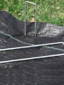 Galvanized Steel U-Shaped Ground Nails, Anti-Grass Cloth Garden Pile Nails, Metal Lawn Fixtures, Wind Nails - U-shaped Nail - View 5