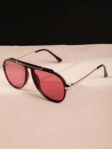 New Fashionable Versatile Metal Street Style Chunky Fashion Glasses, High Quality For Daily, Party, Minimalist Retro Design - Multicolor - View 3