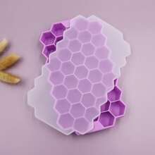 37-Cavity Honeycomb Silicone Ice Cube Tray With Dust Cover, Easy To Press And Remove, Creative DIY Ice Mold - Multicolor - View 15