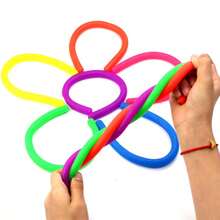 1pc Schylling NeeDo Noodle - Sensory Squeeze Toy - Stretchy Noodle - 10 Inches Long - Stress Relief Spaghetti Fidget Bracelet - Multicolor - View 4