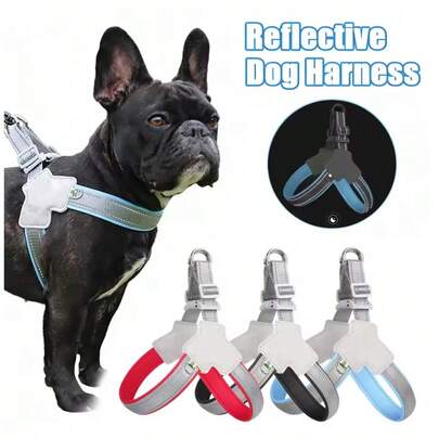 Adjustable Dog Harness For Small Medium Dogs Cats Reflective Dogs Vest Harnesses Puppy Chest Strap Pug Pet Chihuahua Supplies