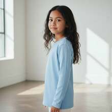 Voker Children's Long-Sleeved Thermal Shirt | Unisex Second Skin Sun Protection - 淺藍色 - 查看 4