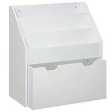 Miroytengo Estantería Librería Infantil Mueble Dormitorio Niños Blanco Cajón Ruedas Melamina 63x70x30 cm Almacenaje Juguetes Libros Zona de Juegos Fácil Montaje Manual Instrucciones Incluido 62.5x70x30 cm De 2 a 3 días de envio - Blanco - Ver 3
