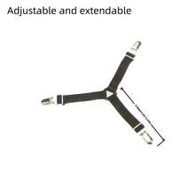 4pcs Adjustable Elastic Bed Sheet Straps With Transparent Clips - Non-Slip, Easy-To-Clean Nylon Fasteners For Securing Bedding And Sofa Cushions - Type a - View 2
