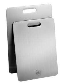 1块防霉不锈钢砧板，双面切菜板 - 銀色 - 查看 3