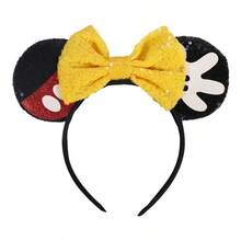 Plush Mouse Ear Headband With Red Polka Dot Bow - Classic Furry Mouse Ears, Suitable For Parties, Theme Parks, Cosplay And Daily Wear - Multicolor - View 12