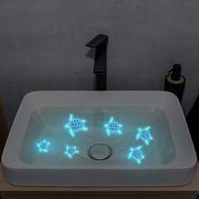 1pc Glow-In-The-Dark Sea Turtle Bathroom Sticker, Cute Waterproof Removable Bathroom Sink Decal For Kids - Glow-in-the-dark Turtle - View 2