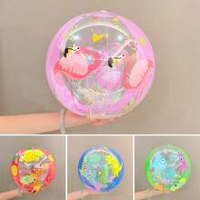 1pc Creative Inflatable Ball, Cute Octopus, Flamingo, Dinosaur Cartoon Pattern Beach Ball, Best Choice For Entertainment, Pool Party, Beach Party - Multicolor - View 4