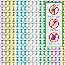 Aluminium Door Fly Screen Metal Chain Curtain Insect Pest Blinds 214cm X 90cm UK - Multicolor - View 9