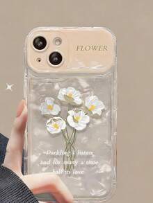 适用于苹果15promax手机壳，苹果13防摔，12可爱，11pro透明XS/XR花束 - 無色 - 查看 4