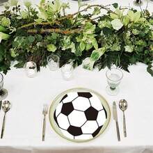 20/40/60/100PCS Soccer Party Supplies Soccer Football Paper Napkins Black And White Design- Soccer Napkins For Soccer Fans Football Napkin Disposable Football Party Napkin Sports Ball Napkin Football Dinner, Suitable For Sports Party Supplies - View 7