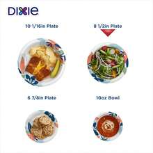Dixie Large Paper Plates | Microwave Safety & Soak Proof For Heavy, 2X Stronger*, Messy Meals | Cut Resistant & Extra Strong For Parties, Barbecues & Picnics | Perfect For Holiday Dinners, Outdoor Events & Easy Cleanup | Great For Stocking Stuffers, Christmas & New Year Gifts,Tableware Dinnerware Set Supplies For Daily Meals Birthday Baby Shower Holiday Picnic Graduation Wedding Dinner , For Halloween Or Christmas Party,Kitchen Supplies, Disposable Items, New Year Gifts, Large Capacity Paper Plates90/272count - 彩色 - 查看 8