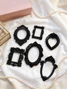 Bộ 6 khung ảnh nhựa rỗng màu đen cổ điển sang trọng kiểu Baroque, trang trí nhà búp bê theo phong cách cổ tích, tượng phong cảnh thu nhỏ thủ công, trang trí cửa sổ, quà tặng bất ngờ cá nhân hóa cho gia đình và bạn bè, phụ kiện trang trí phong cảnh DIY cho trang sức và nghệ thuật làm móng. - Nhiều màu - Xem 4
