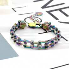 1pc Biker Jewelry Stainless Steel Colorful Vacuum Plated 7mm Wide Mini Handmade Bike Chain Bracelets With Adjustable Extra Chain,New Daily Wear Birthday Gift For Wife Or Girlfriend. - 7mm Adjustable Bicycle Chain - View 12