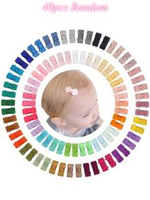 10/20/40/60 pezzi Fermagli per capelli a farfalla di colori casuali per bambini, fermagli per capelli mini di colore solido minimalisti, adatti per neonati e ragazze, applicabili per vacanze, feste, compleanni, accessori fotografici - Multicolore - Visualizzare 15