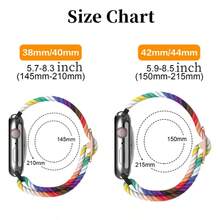Woven Nylon Watch Strap For Apple Watch Band 44mm 40mm 45mm 49mm 41mm 38mm 46mm Sliding Buckle Type I_Watch Series SE 7 3 6 8 9 11 10 Ultra 2 Lightweight Replacement Strap - Multicolor - View 7
