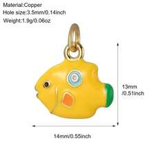 1件铜质时尚创意兔子、大象、蘑菇吊坠，多功能高端DIY手链、项链、耳环饰品配件 - 彩色 - 查看 26