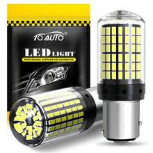 TOAUTO 2 bóng đèn LED ô tô 20W 3000LM Canbus 144SMD BA15S BAU15S BAY15D 3156 3157 7440 7443 dùng cho đèn xi nhan trước sau, đèn phanh, điện áp 12V, màu trắng, đỏ, vàng. - A - Xem 26