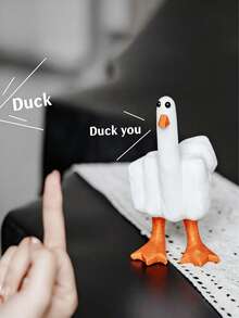 Funny Home Decor Duck Figurine, Creative Gift, Desktop Ornament, Office Decor, Home Decor - A - View 6