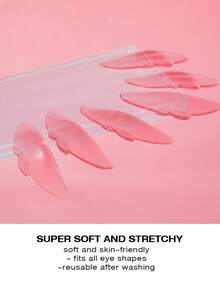 3 Pairs Korean Lash Lift Pads, Step 1 Perm Only To Soften Eyelashes Self Adhesive Reusable Eye Patches Multi-Functional Eyelash Lift Kit - Pink - View 5
