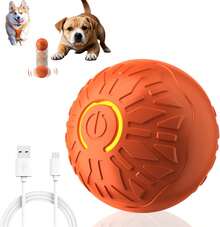 Interactive Dog Toys Dog Balls,Durable Motion Activated Automatic Rolling Ball Toys/Small/Medium Dogs(Blue - Orange - View 8