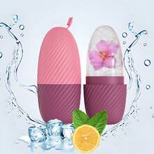 1pc Reusable Silicone Ice Roller - Facial & Eye Massage Tool, Leak-Proof, Cold Therapy - Multicolor - View 1