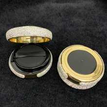 Rhinestone Thin Cushion Compact, High-End BB Cream Packaging, Foundation Concealer Refill Empty Case, Replacement Refill Case - White - View 9