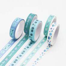 5 Rollen süßes Washi Tape Set (1 cm breit, 2 m lang), buntes Washi Tape Set, Masking Tape, Schreibwaren für Scrapbooking, japanischer und koreanischer Stil kreatives Dekoband, ästhetisches Masking Tape für Notizbücher, Scrapbooking Zubehör, handgemachtes Tape für Scrapbooking, Siegelaufkleber, Geburtstagsgeschenk - Verschiedenfarbig - Übersicht 13