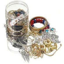 Jewelry Jar Bundle, Vintage Jewelry Box, 40-45 Piece Surprise Box For Women, Gift Set Multi Style Of Earrings Rings Bracelets Or Necklaces, Unique Birthday Gift For Her - 多色 - 查看 1