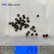 50/100pcs/Pack 3-10mm 4 Claw Cone Spike Rivets Studs Spots Nailhead Punk Rock DIY Leather Craft For Clothing Bag Shoes Parts Decoration - A - View 69