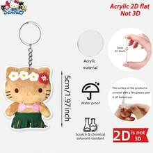 SANRIO This 2D Flat Acrylic Keychain Features A Design, Making It Perfect For Various Occasions Such As Birthdays, Easter, New Year's, And Valentine's Day. This Creative Cartoon Keychain Can Be Attached To Car Keys Or Used As A Backpack Charm. - Multicolor - View 7