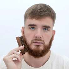 男士高级胡桃木胡须刷 | 胡须和木质手柄 | 两件套，附赠清洁工具 | 胡须造型必备单品，礼盒包装 - 鬍鬚刷 - 查看 6