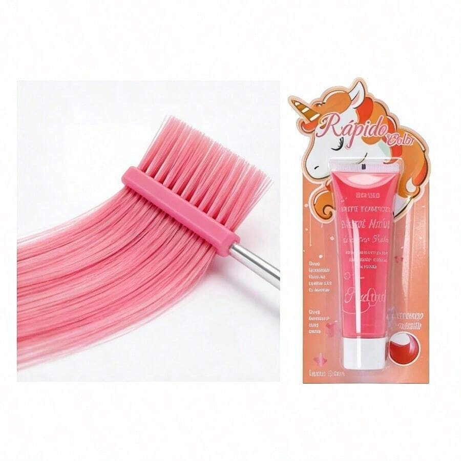Tinte temporal para el cabello: Disponible en varios colores y tamaños, 50 ml por botella, opciones de 1 pieza o 12 piezas disponibles, tinte para el cabello que cambia de color. - Rosa melocotón - Ver 1