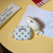 Minimalist Polka Dot Earphone Case, Protective Cover With Pendant, Compatible With Apple 1/2/3/4/Pro/Pro2/Pro3, Acrylic Anti-Drop Earphone Protective Case - Green - View 5