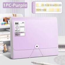 A4 File Folder 13 Layers Large Capacity File Bag Waterproof Test Paper Storage Booklet Stretch Buckle Design Document Organizer - Single Piece - View 12