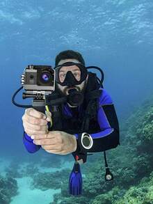 Máy quay phim thể thao lặn biển độ phân giải cao, bền lâu, chống nước, máy quay DV thể thao ngoài trời, xe đạp, camera hành trình ô tô, máy quay phim thể thao mini cầm tay (Cần đóng kín vỏ chống nước khi sử dụng). - màu đen - Xem 6