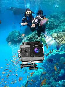 Máy quay phim thể thao lặn biển độ phân giải cao, bền lâu, chống nước, máy quay DV thể thao ngoài trời, xe đạp, camera hành trình ô tô, máy quay phim thể thao mini cầm tay (Cần đóng kín vỏ chống nước khi sử dụng). - màu đen - Xem 5