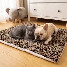 100*75CM Reversible Washable Dog Bed Pad, Suitable For Large/Medium/Small Dogs, Cat Bed Mat - Brown - View 1